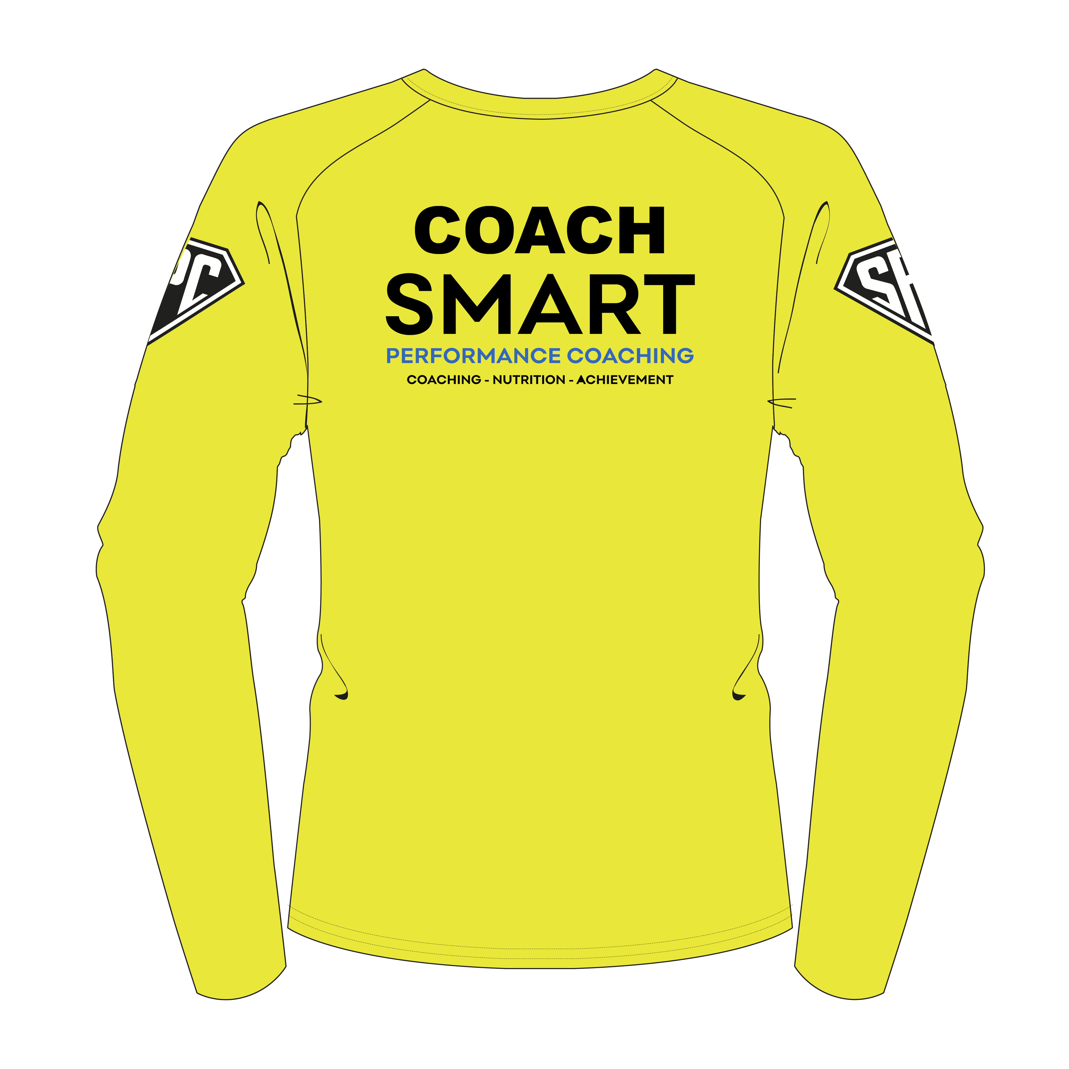 Smart Performance Coaching Training Long Sleeve T-Shirt - YELLOW WITH COACH