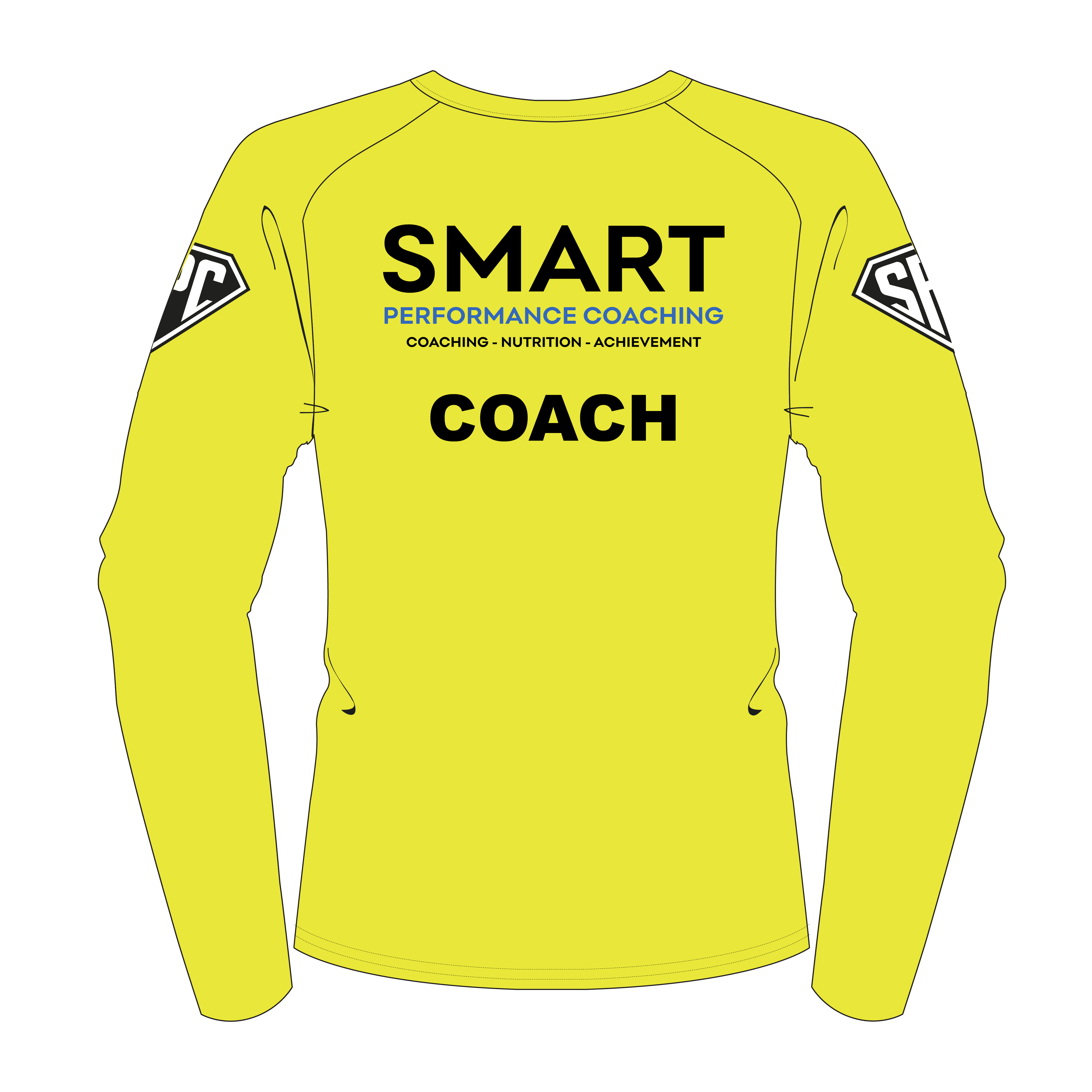 Smart Performance Coaching Training Long Sleeve T-Shirt - YELLOW WITH COACH