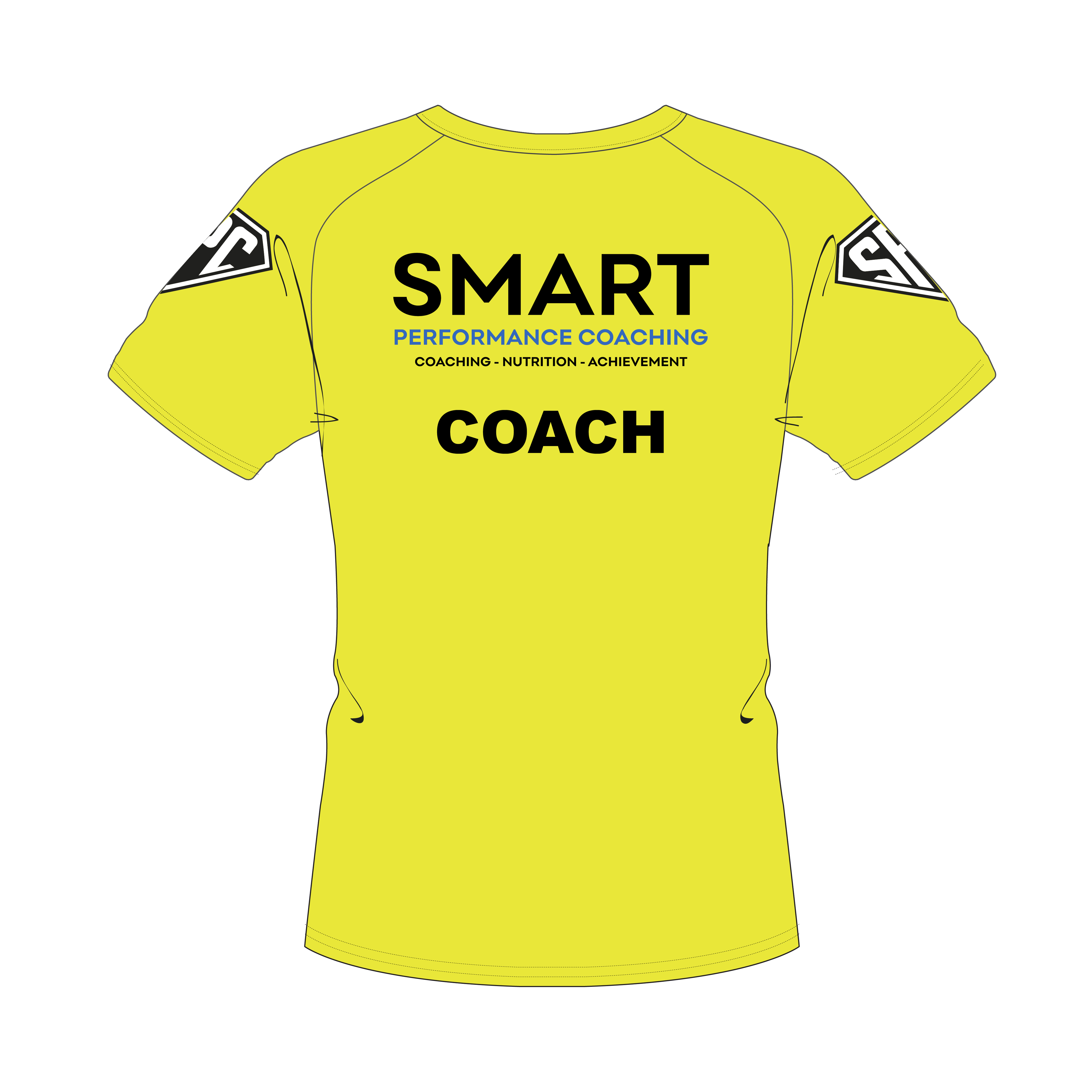 Smart Performance Coaching Training T-Shirt - Black/Blue WITH COACH