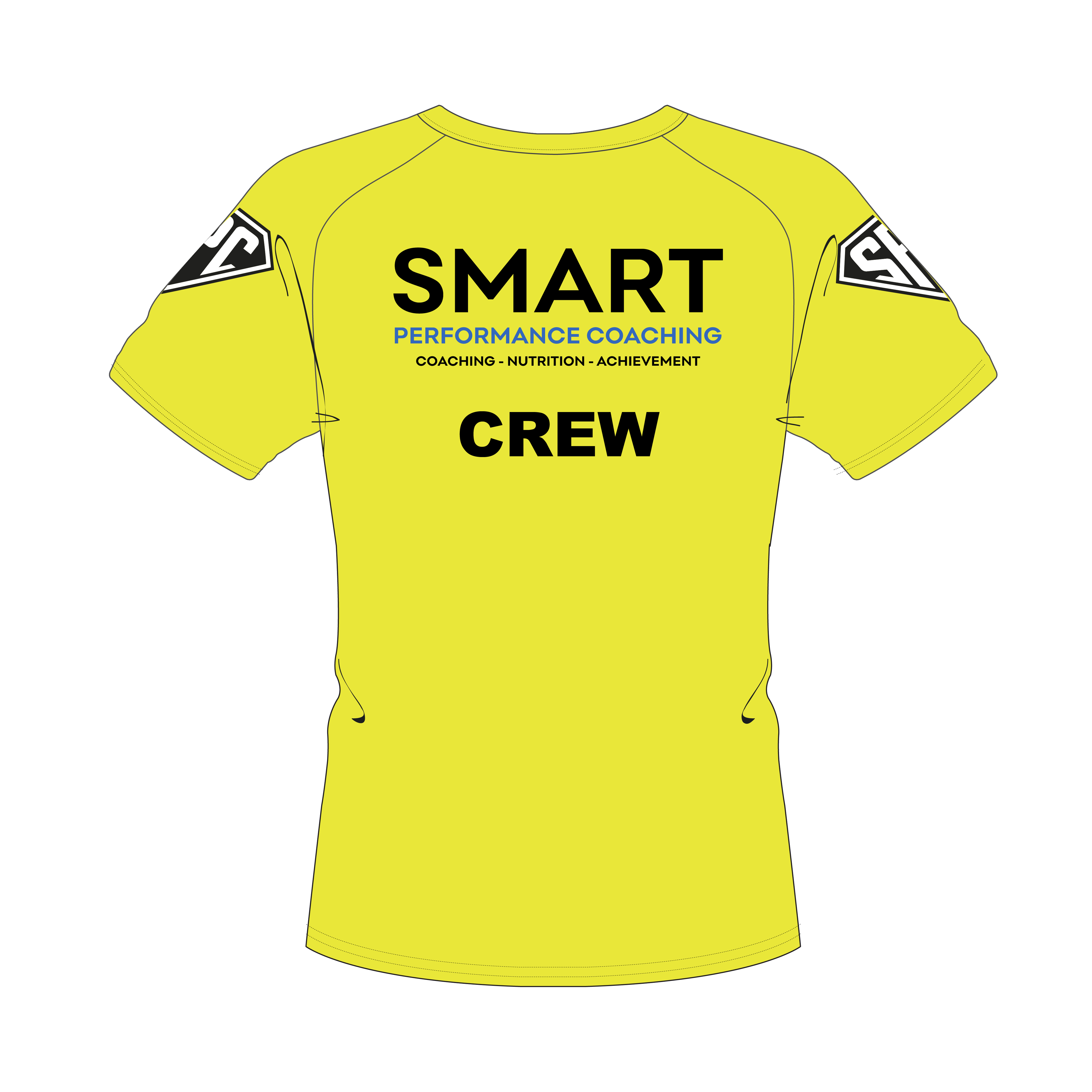 Smart Performance Coaching Training T-Shirt - Black/Blue WITH CREW