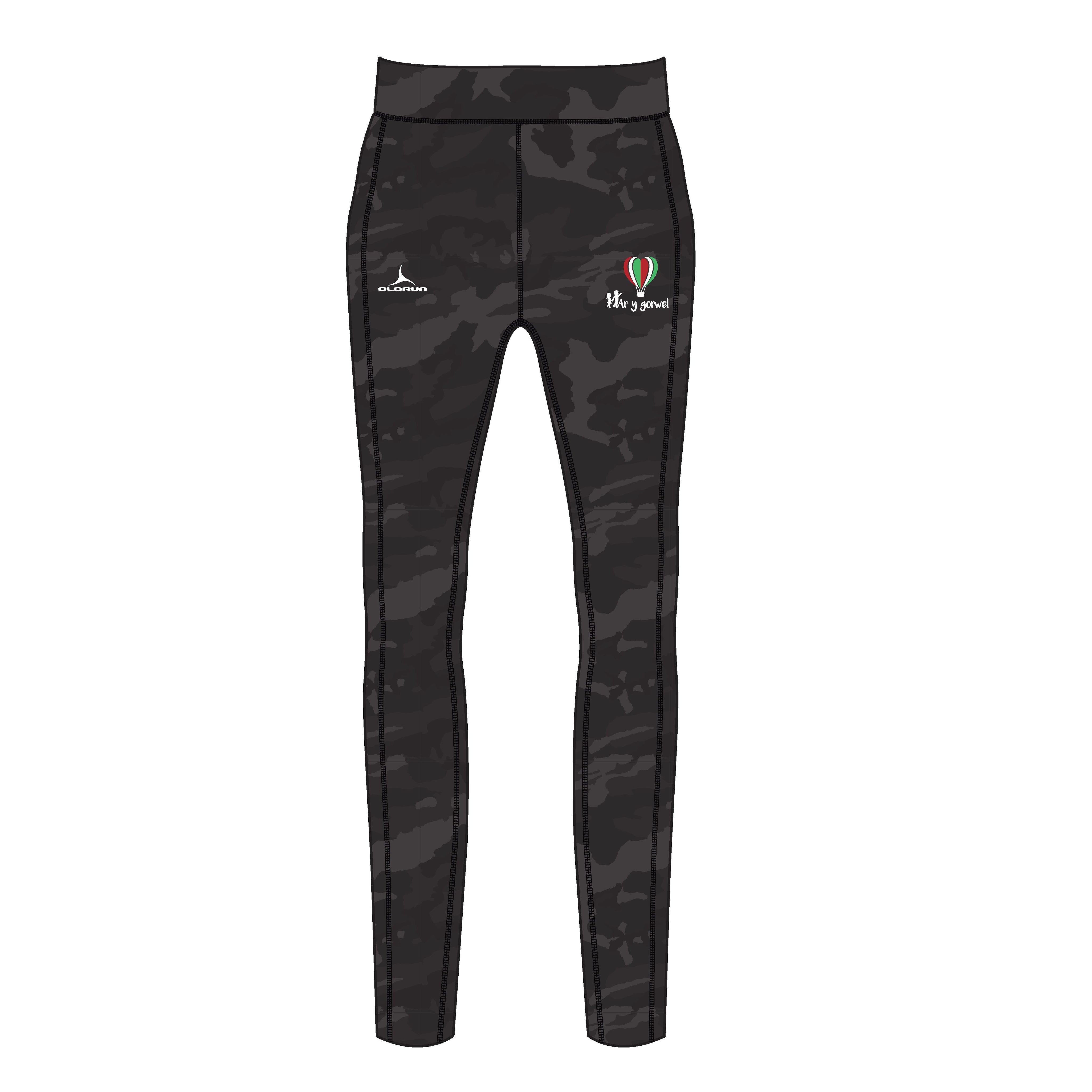 Ar y Gorwel Camo Leggings - Black
