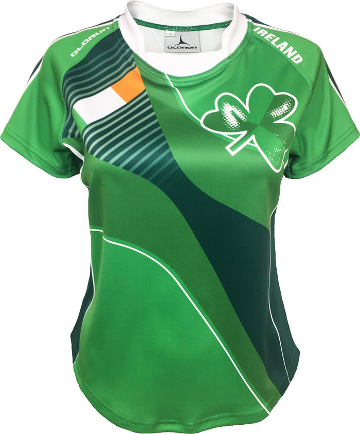 Olorun Ireland Home Nations Ladies Exofit Sublimated Rugby Shirt 06-24
