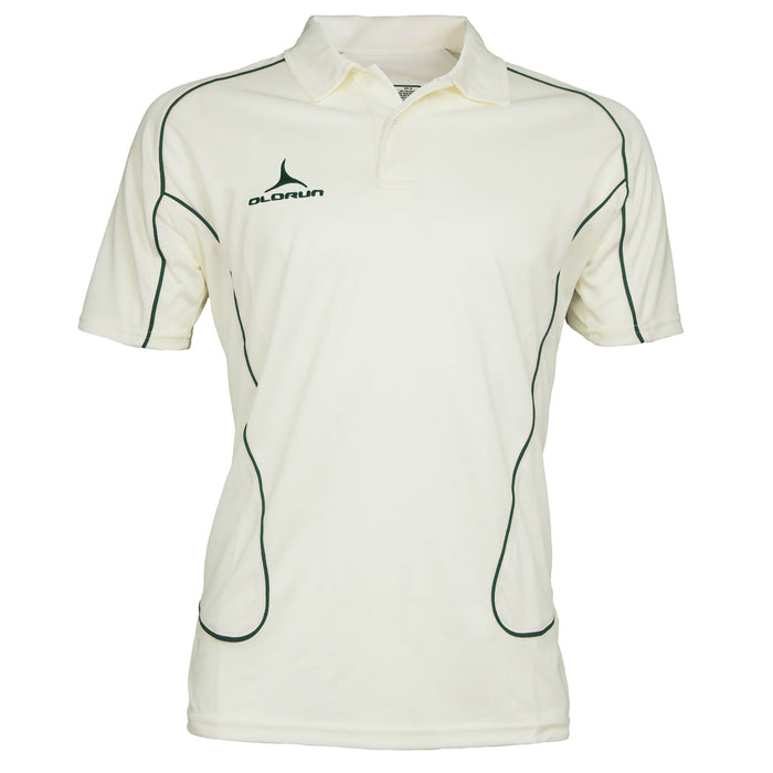 Olorun Men's Cricket Short Sleeve Polo Green1