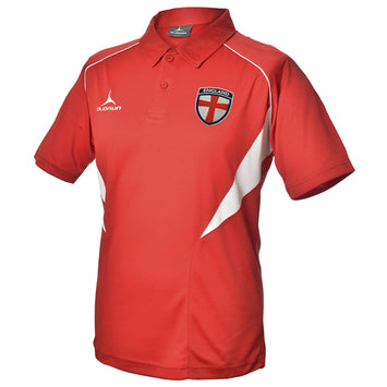 Olorun Flux England Football Polo Shirt - Red/White