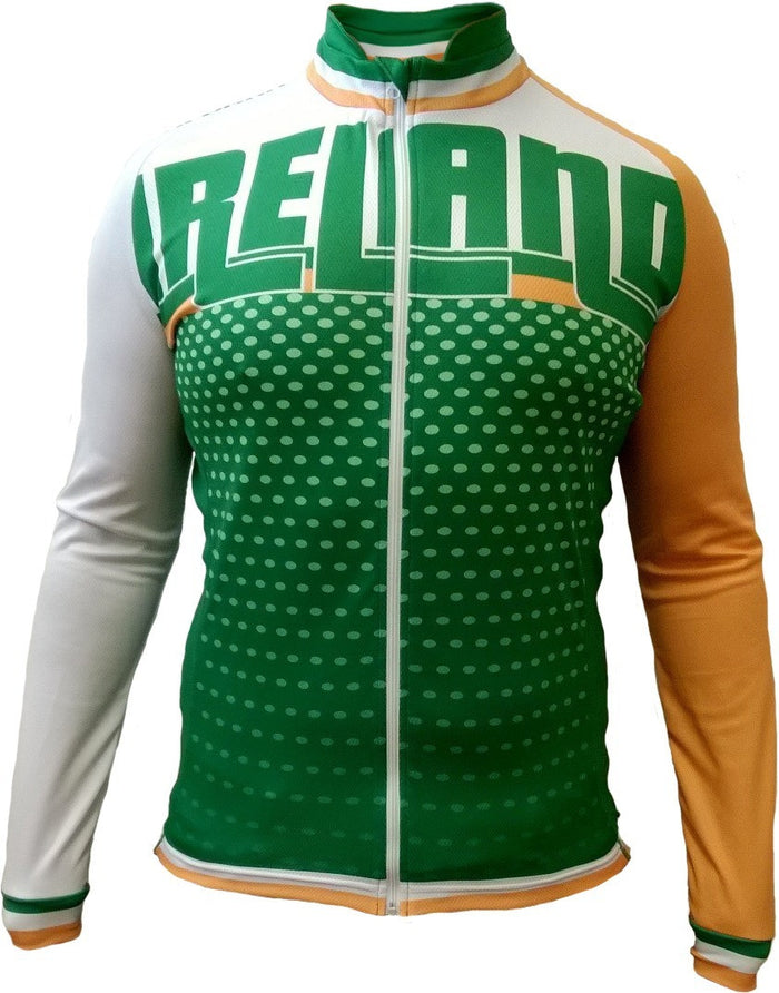 Olorun Ireland Full Zip Long Sleeve Cycling Jersey (Fast Delivery)