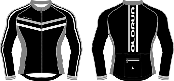 Olorun Velodrome Full Zip Men's Long Sleeve Cycling Jersey