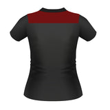 Hampstead RFC Women's Tempo Multisport T Shirt - Black/Burgundy/Amber