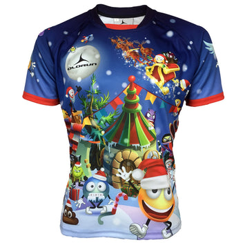 Olorun Emoji Kids' Christmas Rugby Shirt