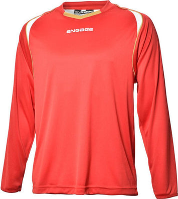 Engage Premium Kids' Football Shirt Red/White/Bronze (Fast Delivery)