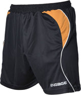 Engage Premium Football Shorts Black/Amber/White (Fast Delivery)