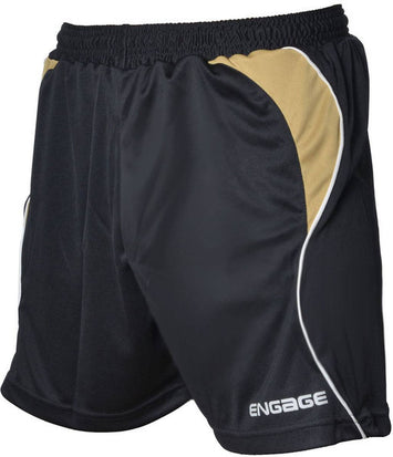 Engage Premium Kids' Football Shorts Black/Bronze/White (Fast Delivery)