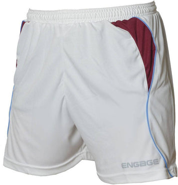 Engage Premium Kids' Football Shorts White/Claret/Sky (Fast Delivery)