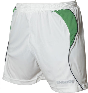 Engage Premium Football Shorts White/Emerald/Black (Fast Delivery)