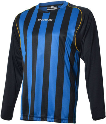 Engage Pro-Stripe Kids' Football Shirt  Royal/Black/Bronze (Fast Delivery)